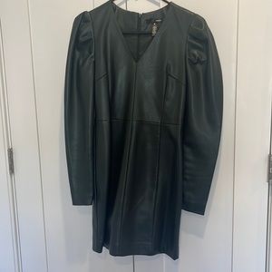 Faux leather Aqua mini dress, size 2